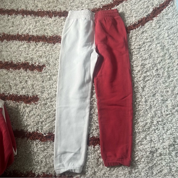 Abercrombie kids Red and White Sweat Set Hoodie and Joggers Size 9/10 - Picture 11 of 11